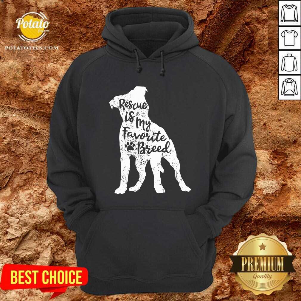Women's Rescue Is My Favorite Breed Pitbull Dog Pit Bull Mom Gift Shirt - Image 5