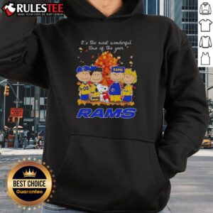 Alternative view of Awesome The Peanuts Character Los Angeles Rams It's The Most Wonderful Time Of The Year T-Shirt