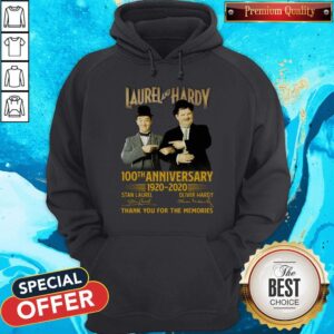 Alternative view of Perfect Laurel And Hardy 100th Anniversary 1920 2020 Thank You For The Memories Shirt