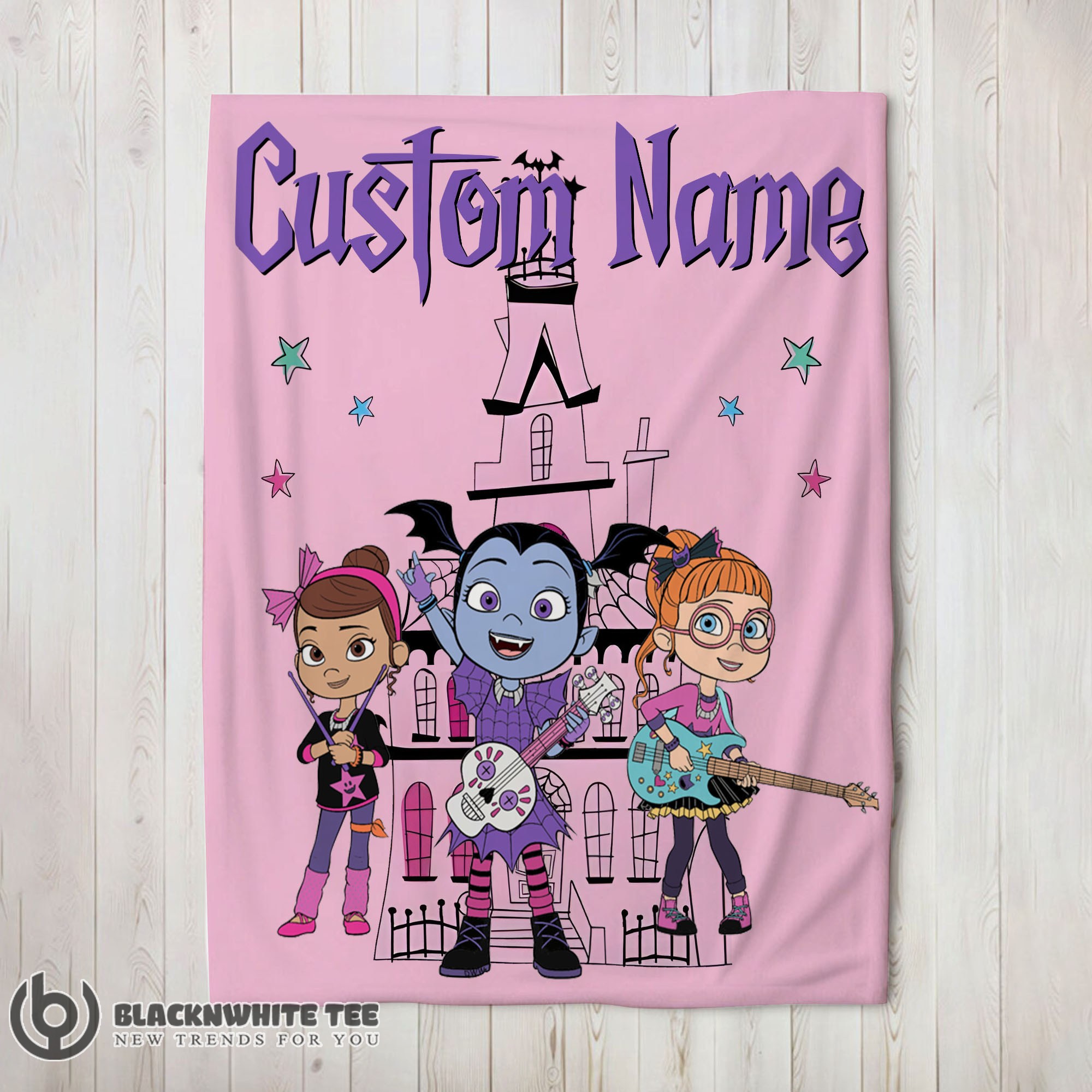 Awesome Perfect Vampirina With Poppy Peepleson & Bridget Drawing Blanket Fleece Customized Blanket
