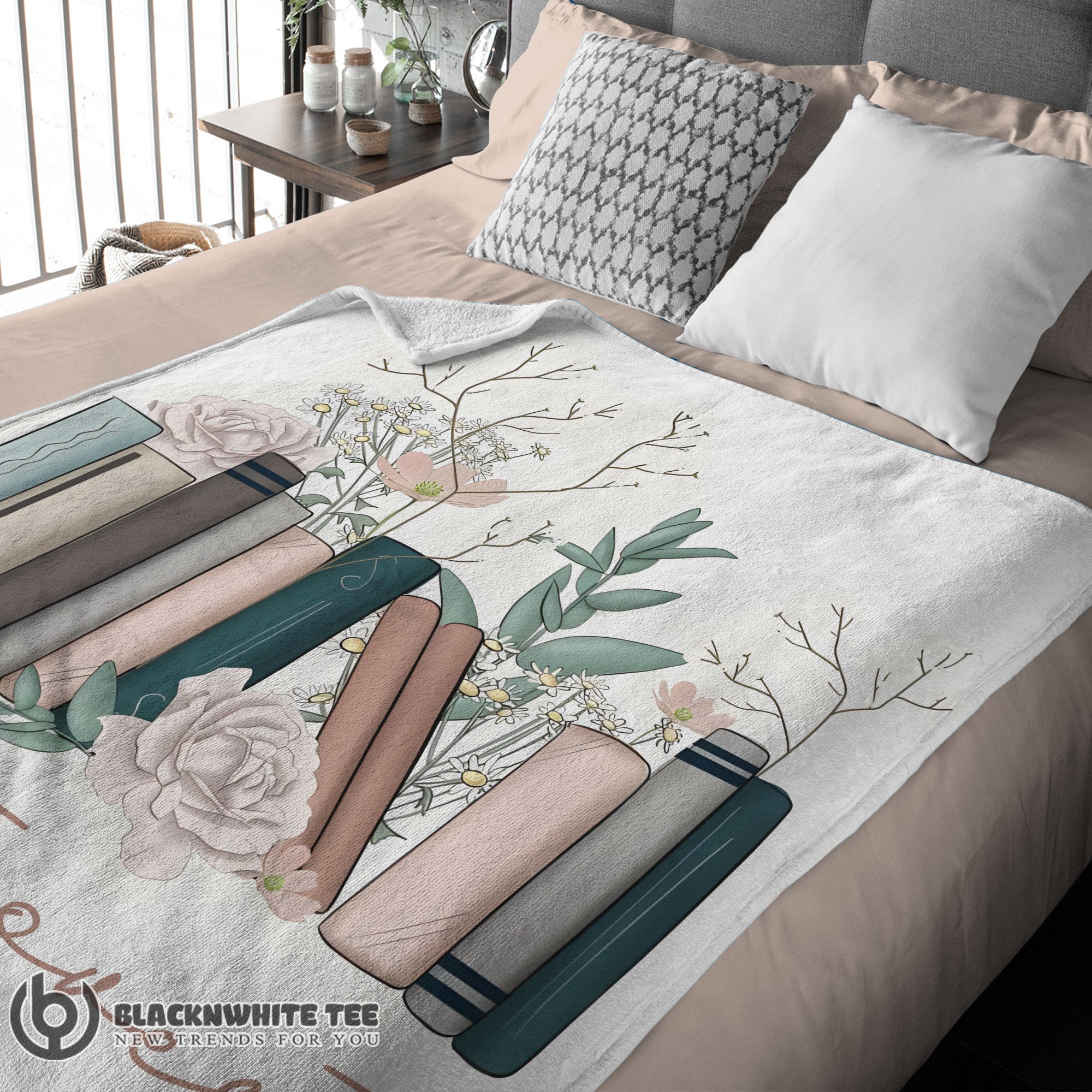 Awesome Perfect Vintage Floral Book Lover Blanket Fleece - Image 3