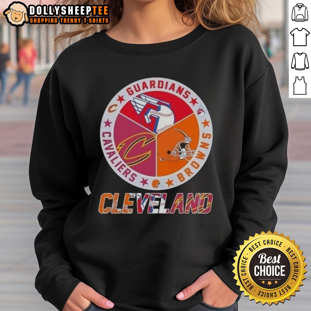 Good Cleveland City Sports Guardians Browns Cavaliers Logo T-Shirt - Image 5