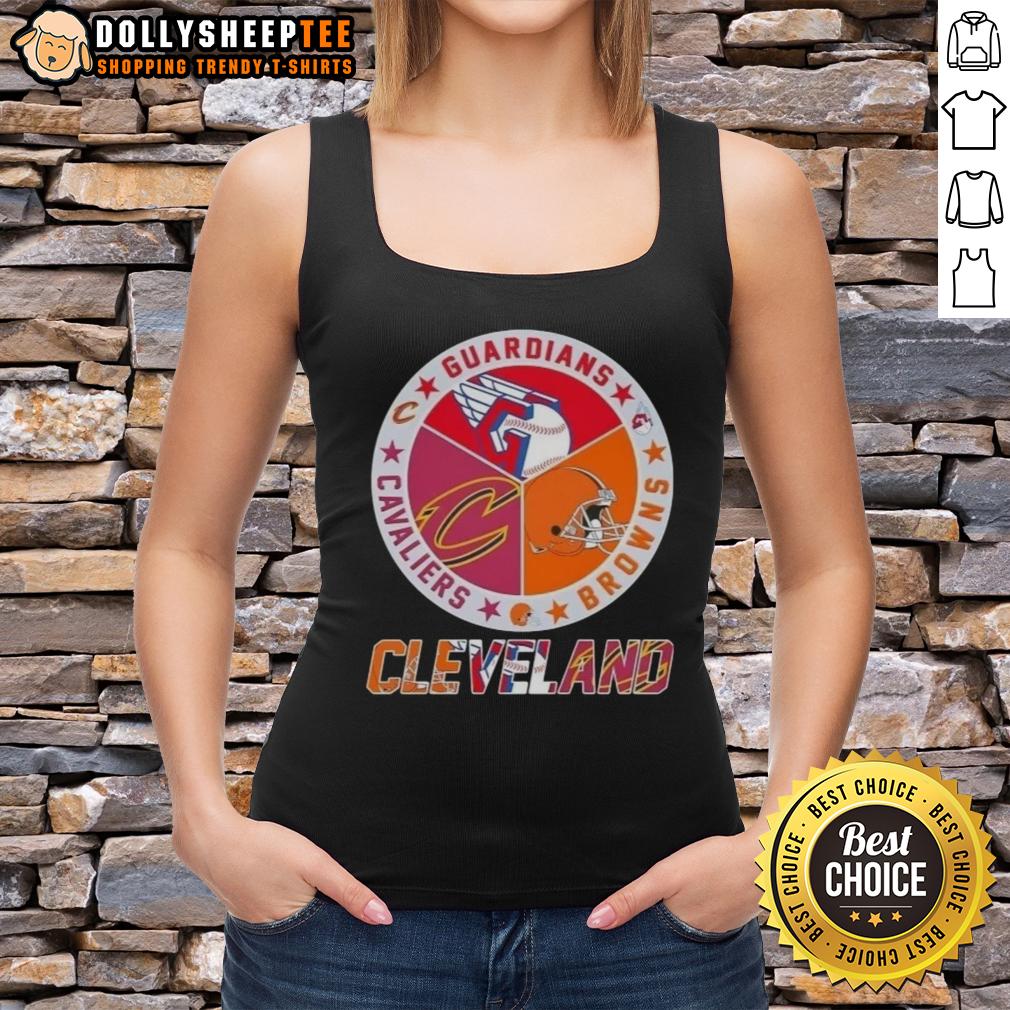 Good Cleveland City Sports Guardians Browns Cavaliers Logo T-Shirt - Image 4