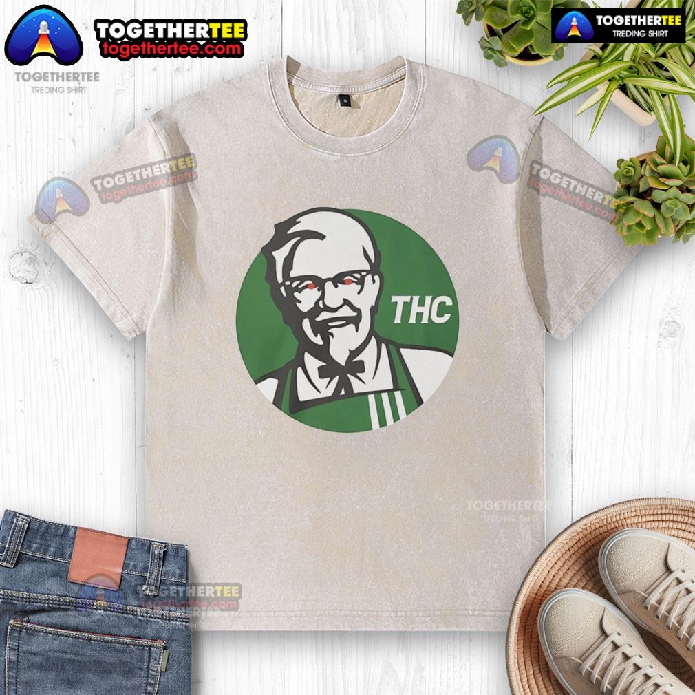 Top KFC X THC Logo Funny T-Shirt - Image 6