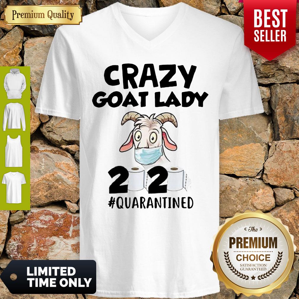 Original Crazy Goat Lady 2020 Quarantined Shirt - Image 2