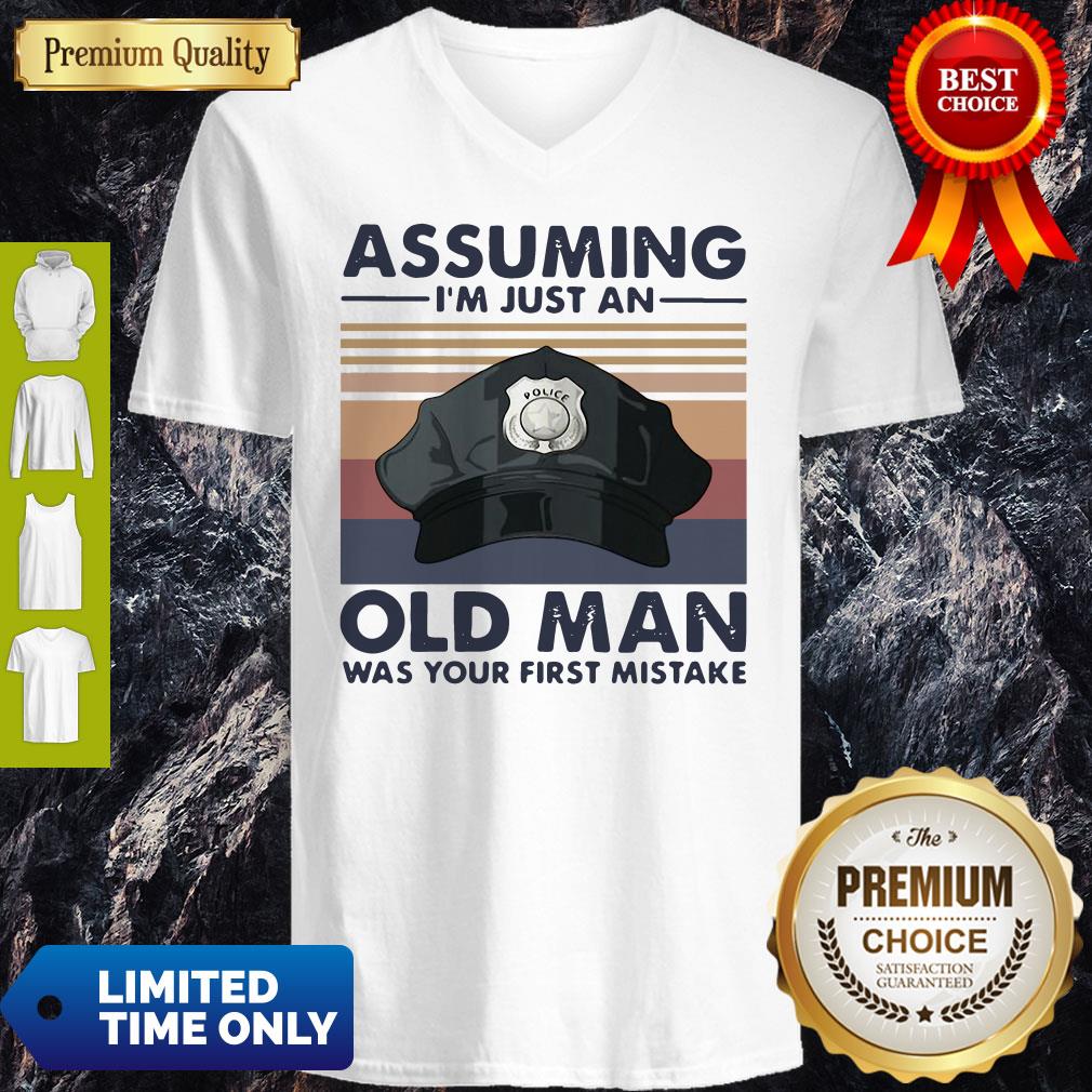 Police Officer Assuming I’m Just An Old Man Was Your First Mistake Vintage Shirt - Image 2