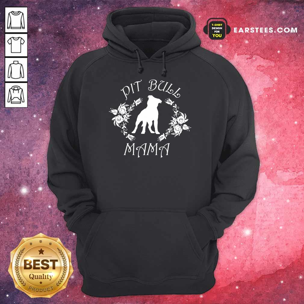 Awesome Pit Bull Mama Flower Shirt - Image 4