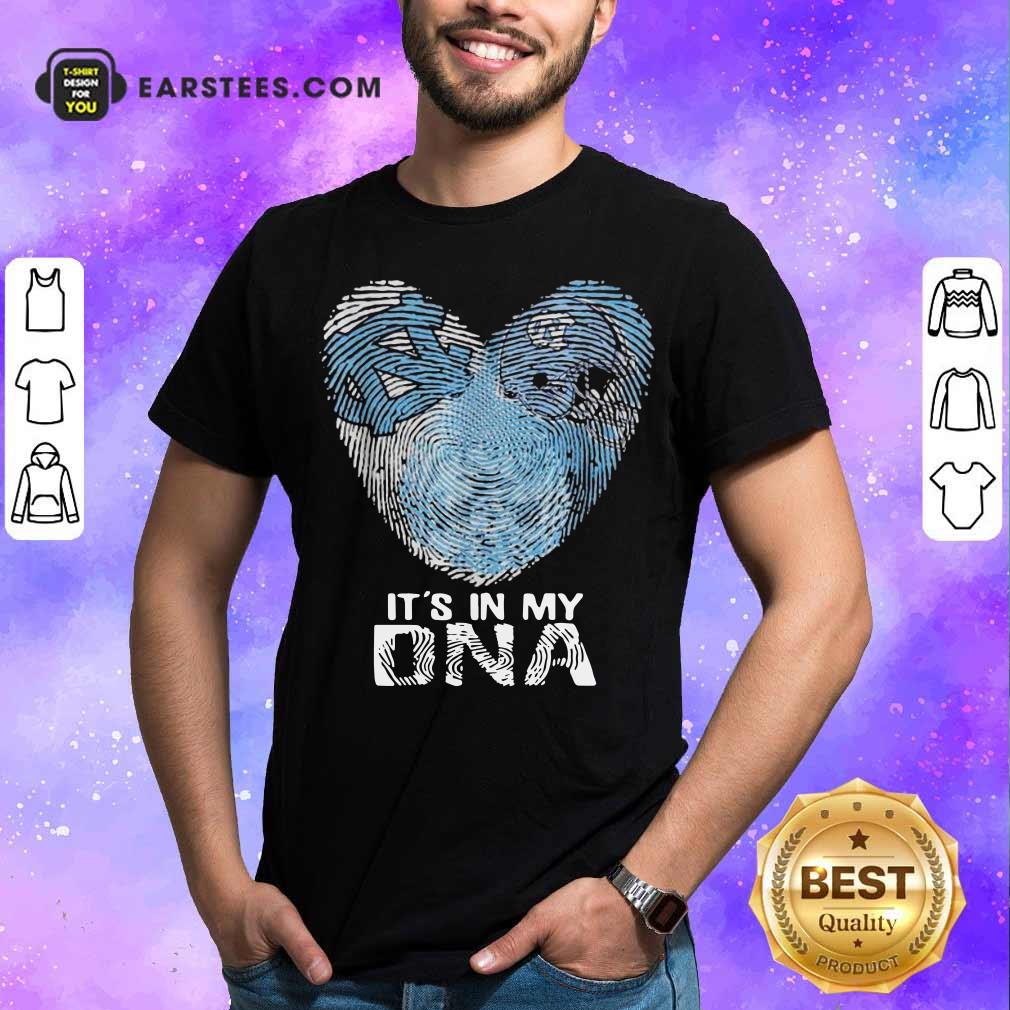 Hot North Carolina Tar Heels Football It’s In My DNA Heart Shirt
