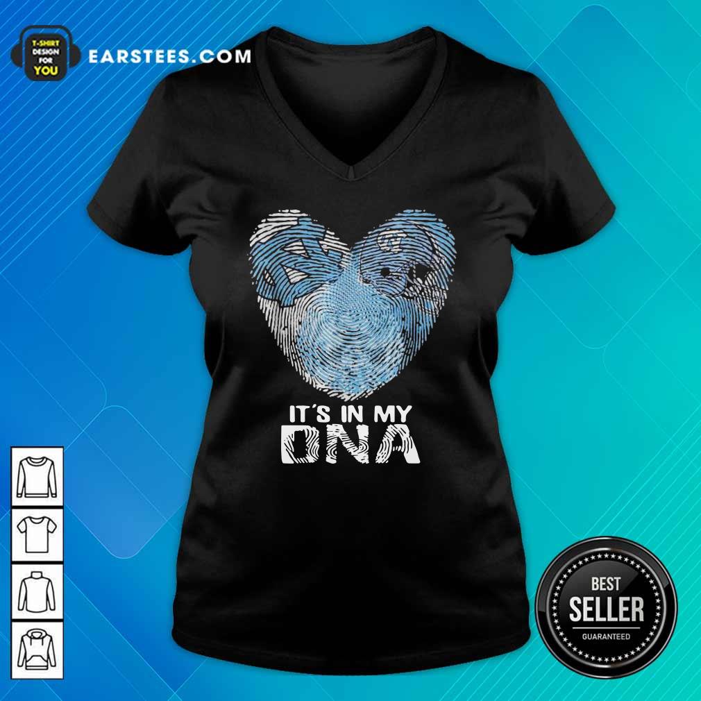 Hot North Carolina Tar Heels Football It’s In My DNA Heart Shirt - Image 3