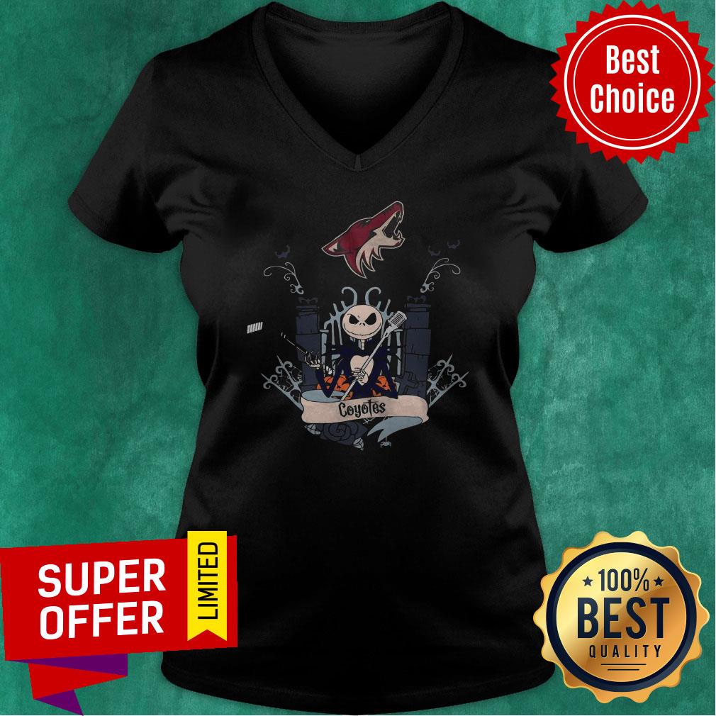 Top Arizona Coyotes Jack Skellington This Is Halloween NHL Shirt - Image 4
