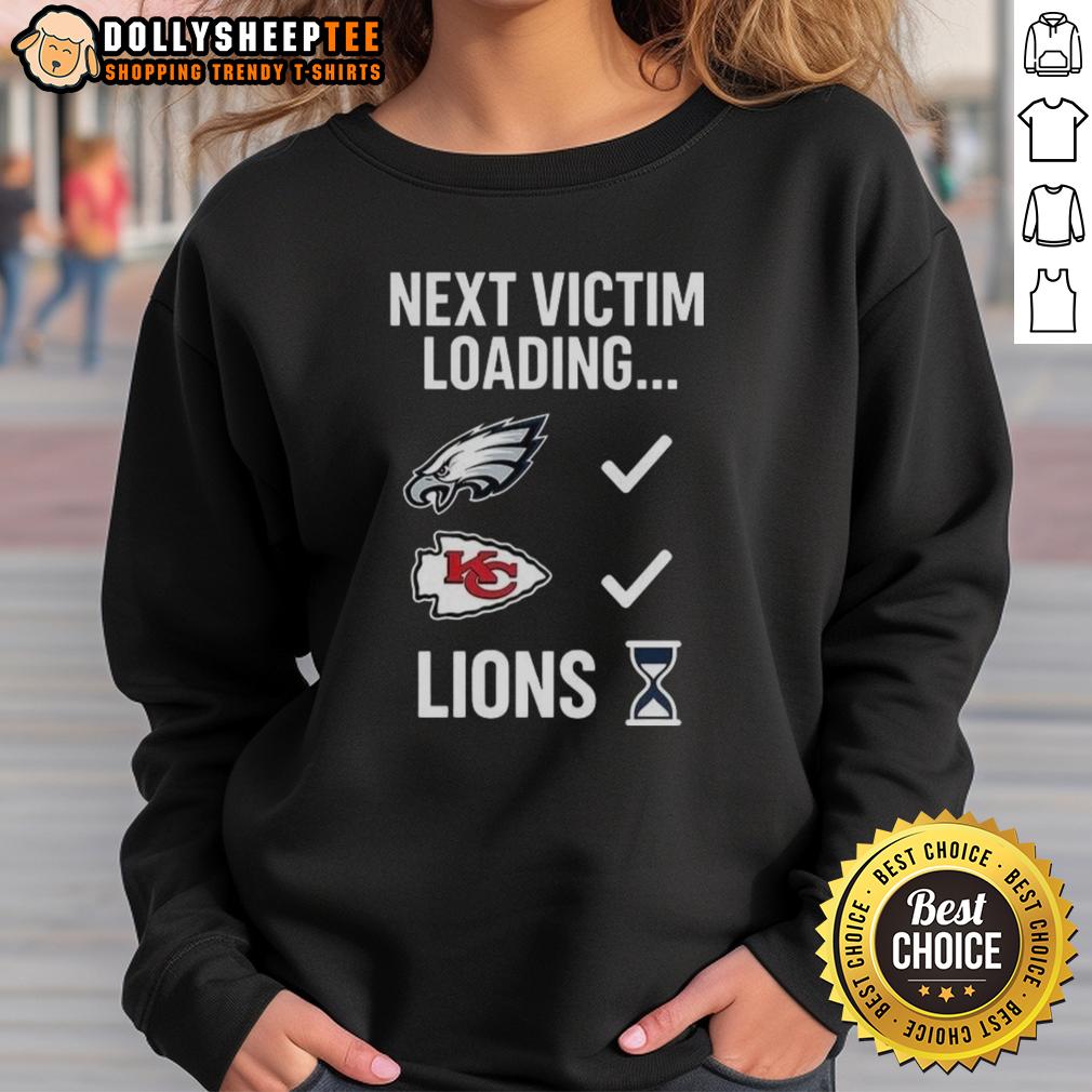 Hot Next Victim Loading Lions Hourglass T-Shirt - Image 5