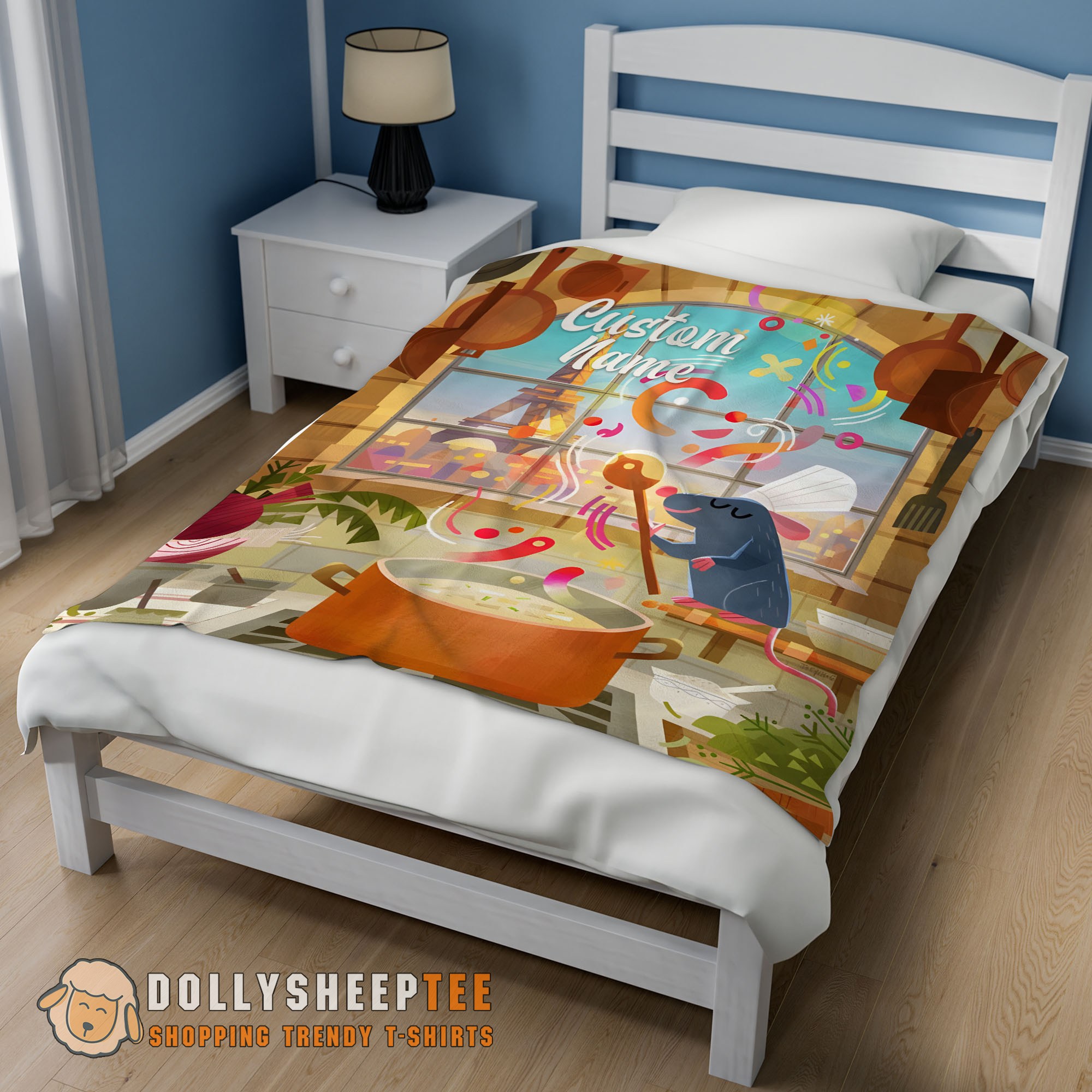 Official Perfect Pixar Ratatouille Warm & Soft Remy Chief Blanket Fleece Customized Blanket - Image 2