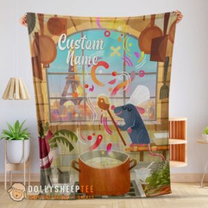 Official Perfect Pixar Ratatouille Warm & Soft Remy Chief Blanket Fleece Customized Blanket