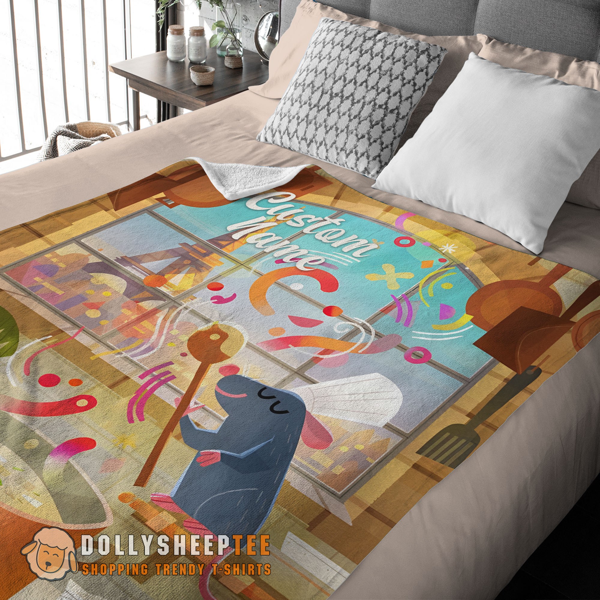 Official Perfect Pixar Ratatouille Warm & Soft Remy Chief Blanket Fleece Customized Blanket - Image 3
