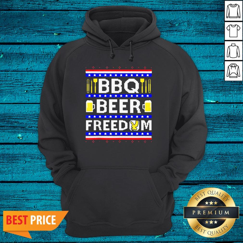 Attractive Bbq Beer Freedom Ugly Christmas Shirt - Image 3