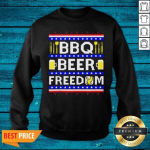 Alternative view of Attractive Bbq Beer Freedom Ugly Christmas Shirt