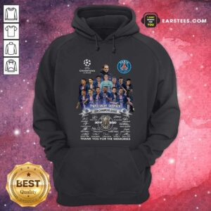 Alternative view of Funny Paris Saint Germain UEFA Champions League 2019 2020 Thank You For The Memories Signatures Shirt