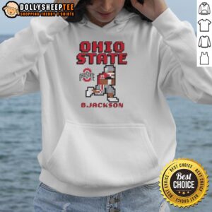 Alternative view of Nice Ohio State Buckeyes Football Bo Jackson Retro Baller T-Shirt