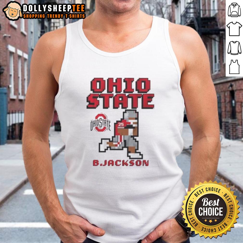 Nice Ohio State Buckeyes Football Bo Jackson Retro Baller T-Shirt - Image 4