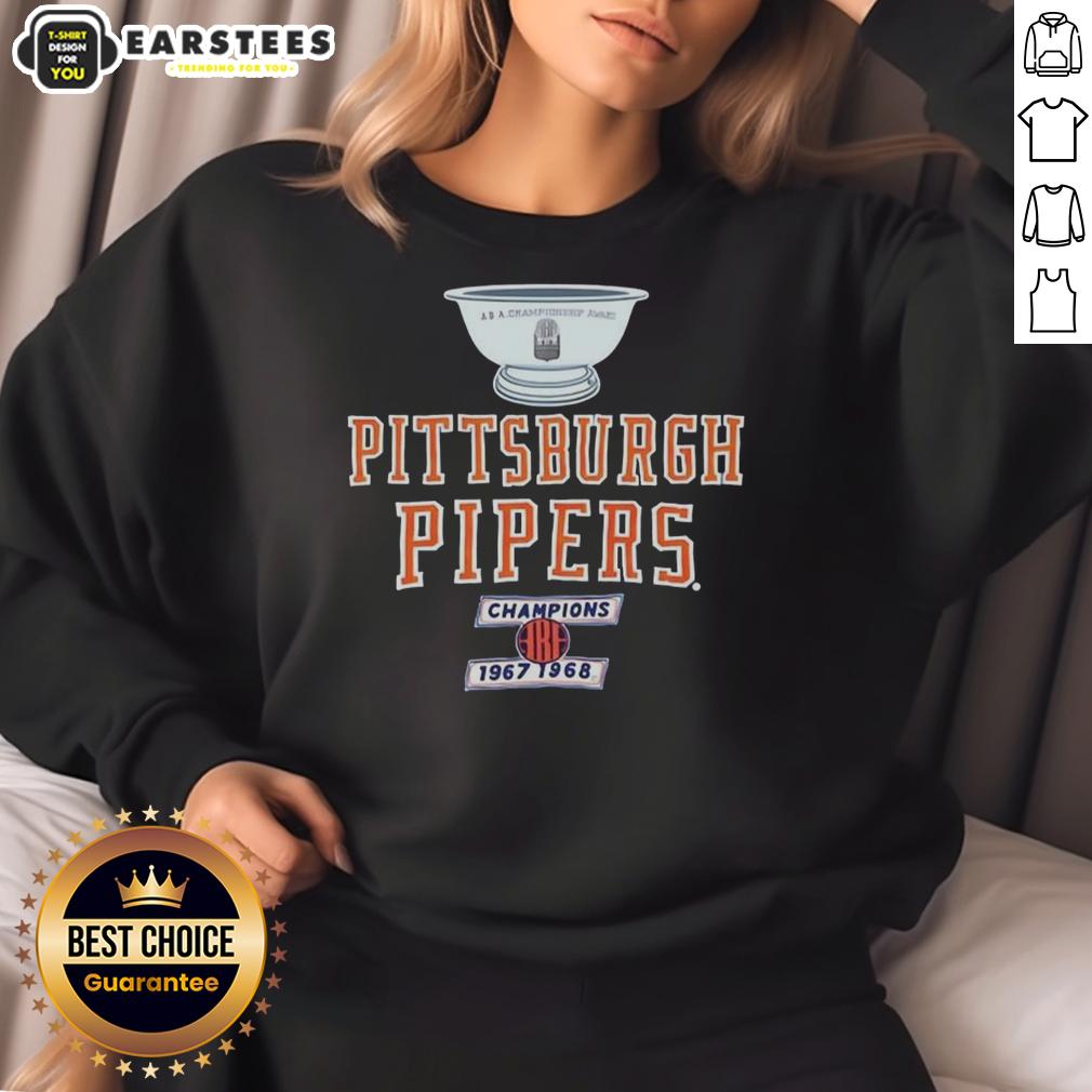 Awesome Pittsburgh Pipers 1967-68 Aba Champions Trophy T-Shirt - Image 5