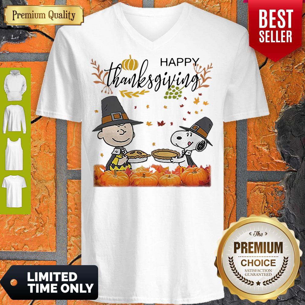 Charlie Brown And Snoopy Peanuts Happy Thanksgiving Shirt - Image 4