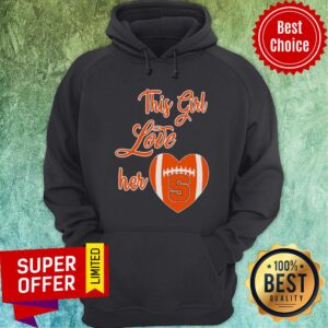 Alternative view of Premium This Girl Love Hear Heart Syracuse Orange Football Shirt