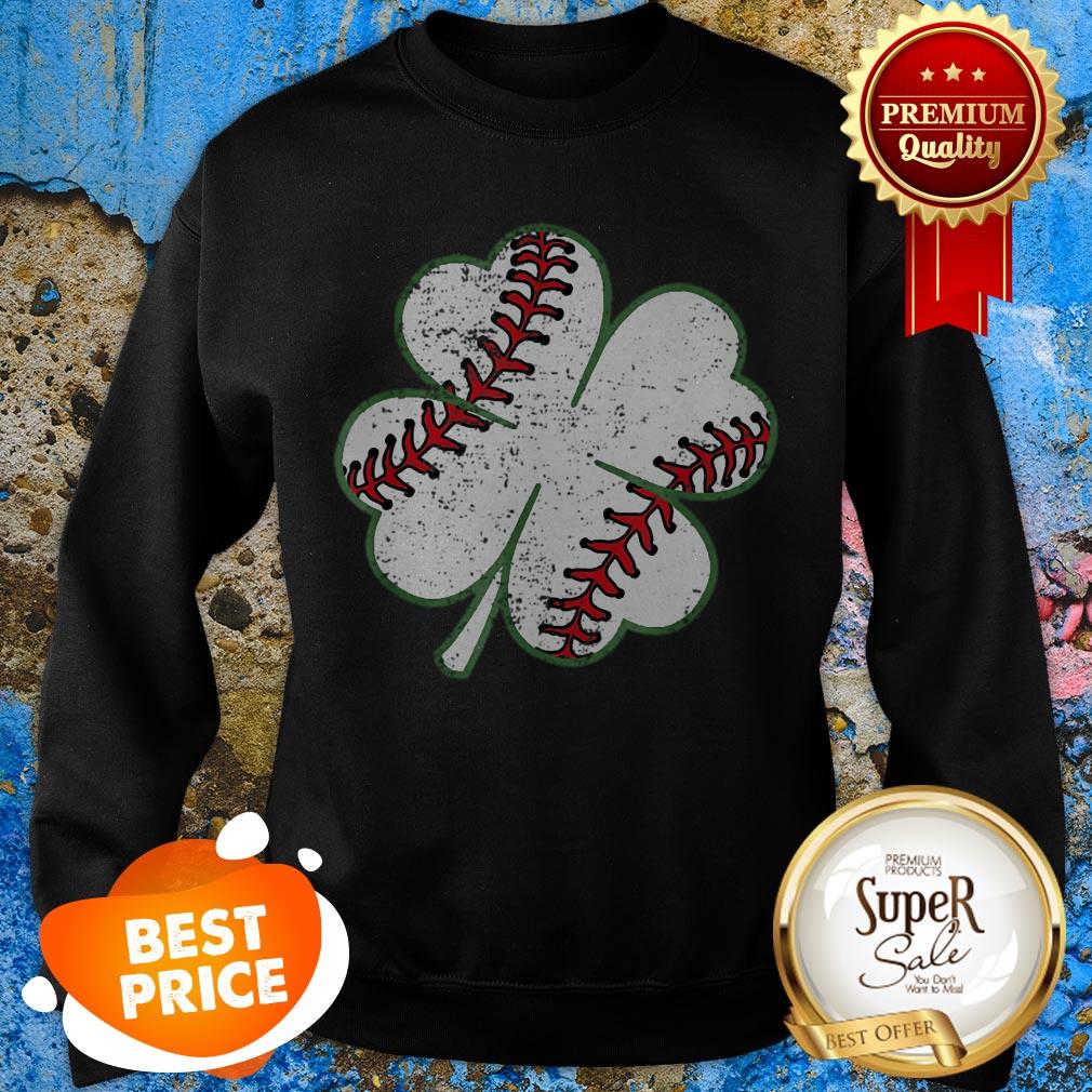 Nice Baseball St Patricks Day Boys Men Catcher Pitcher Shamrock Shirt - Image 4