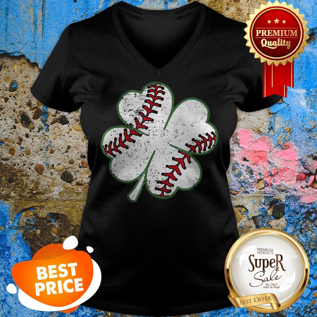 Nice Baseball St Patricks Day Boys Men Catcher Pitcher Shamrock Shirt - Image 2