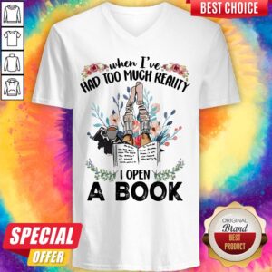 Alternative view of Official When I'Ve Had Too Much Reality I Open A Book Flower Shirt
