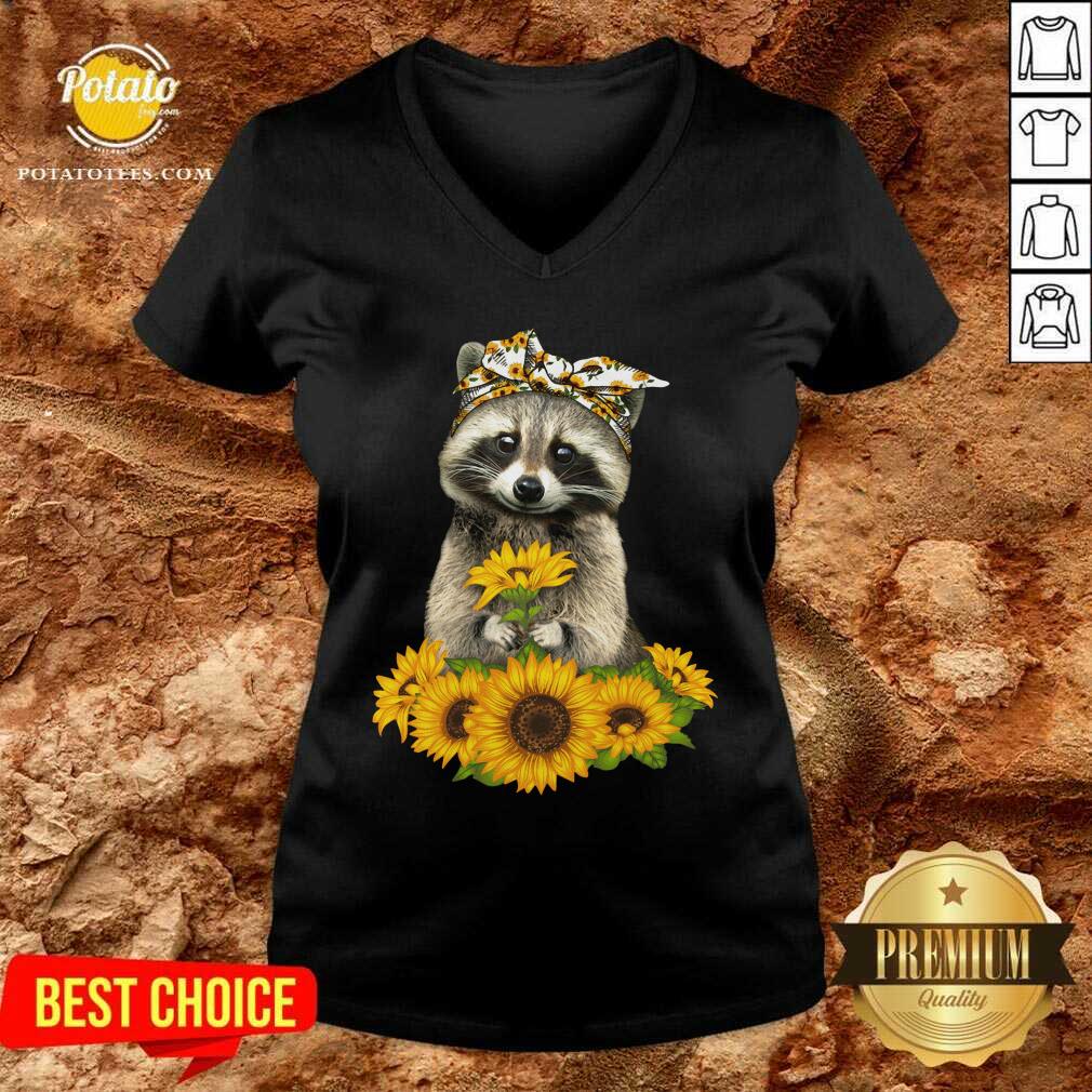 You Are My Sunshine Sunflower Raccoon Shirt - Image 3