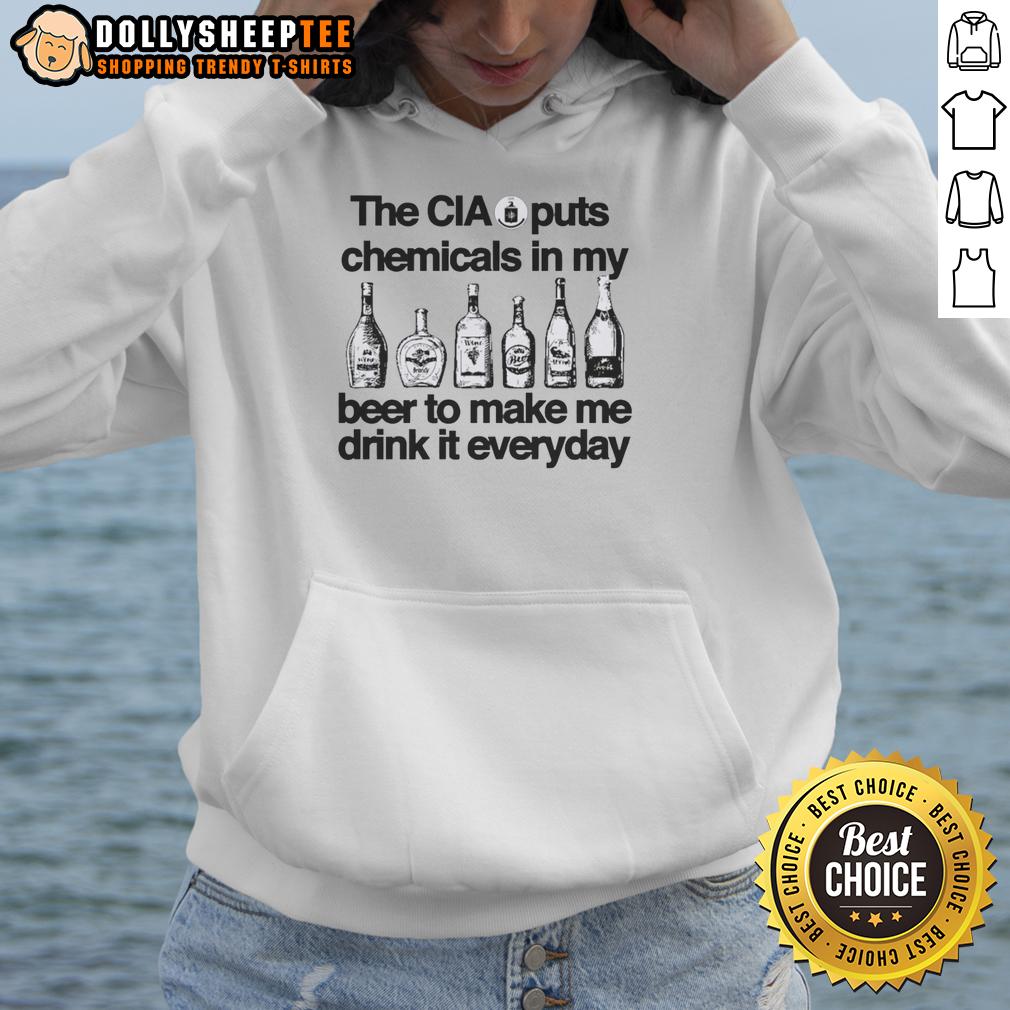 Awesome The CIA Puts Chemicals In My Wir Beer To Make Me Drink It Everyday Vintage T-Shirt - Image 2