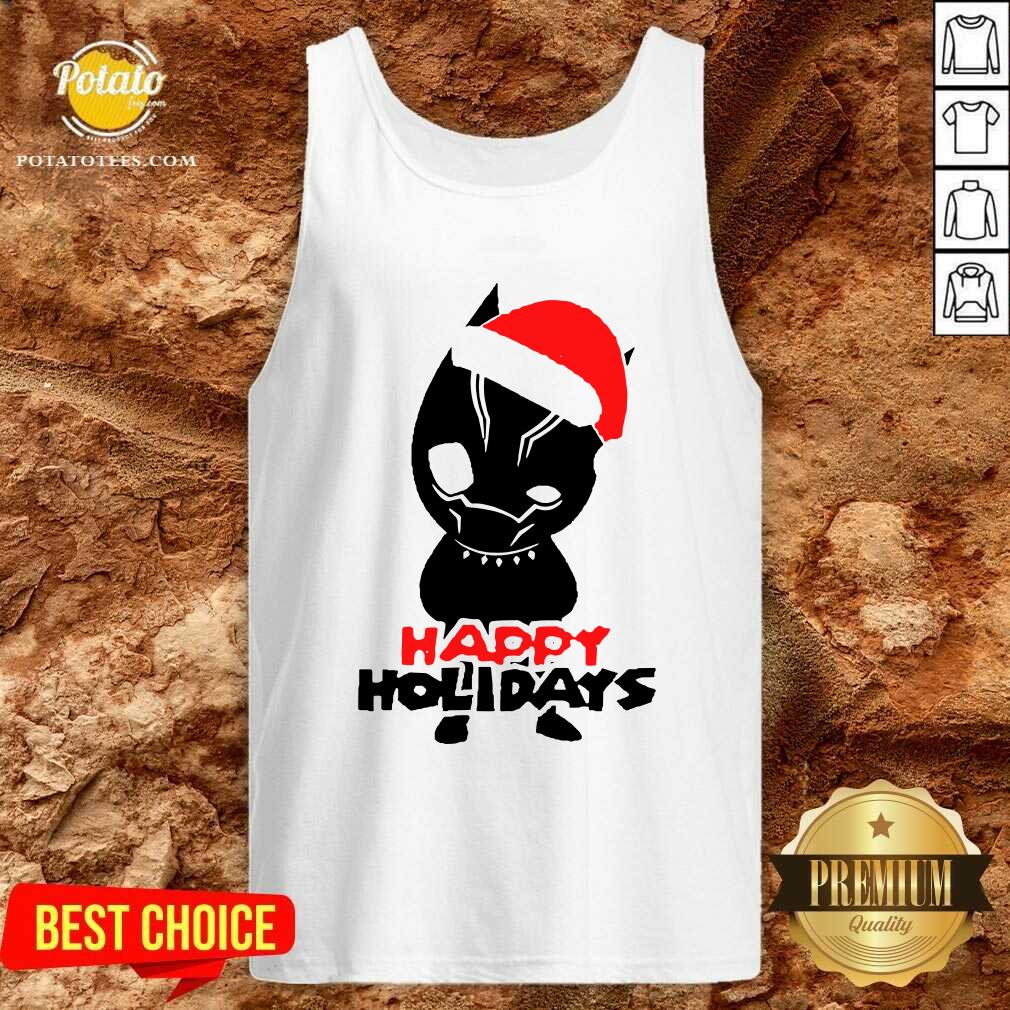 Premium Black Panther Men’s Happy Holiday Shirt - Image 3