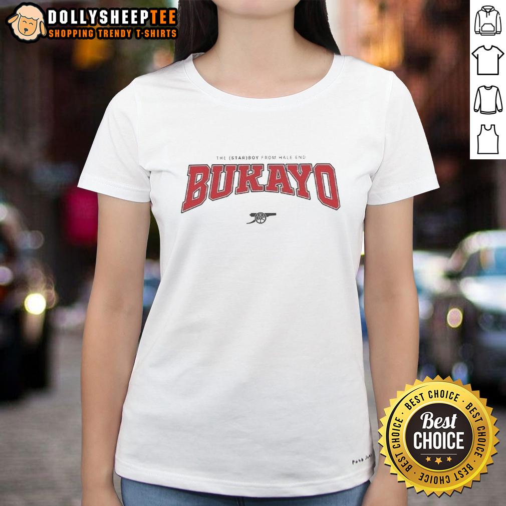 Premium Arsenal Bukayo Saka The Star Boy From Hale End T-Shirt - Image 3