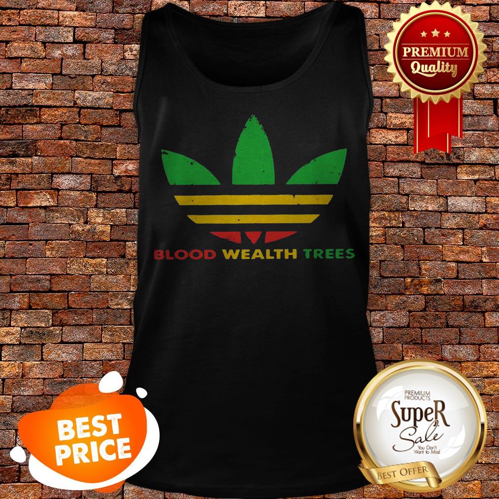 Nice Adidas Blood Wealth Trees Shirt - Image 4
