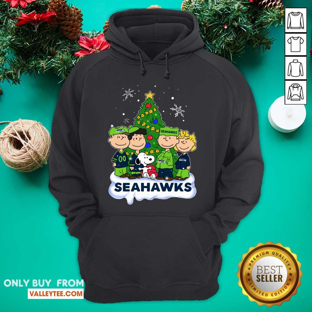 Cool Snoopy The Peanuts Seattle Seahawks Christmas Shirt - Image 3
