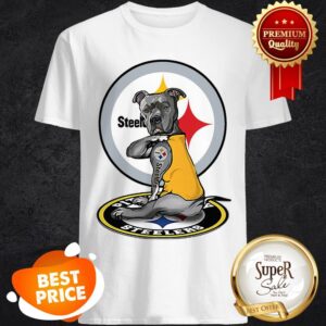 Nice Black Pitbull Tattoo Pittsburgh Steelers Logo Shirt