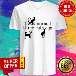 Alternative view of I Was Normal 3 Cats Ago Hilarious Cat Shirt