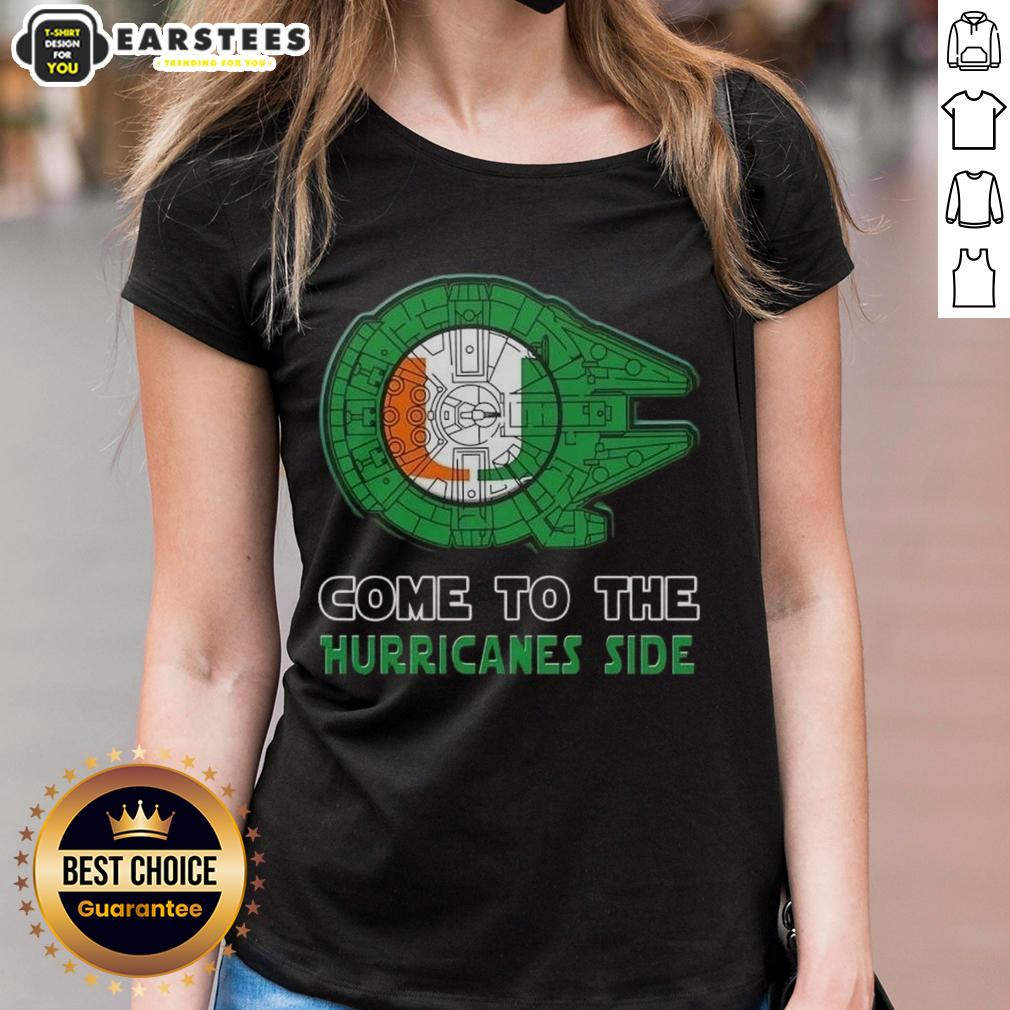 Premium Star Wars Come To The Miami Hurricanes Side T-Shirt - Image 3