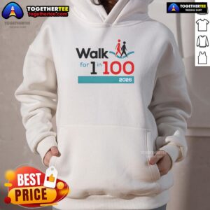 Alternative view of Good Walk For 1 In 100 2026 Event Awareness Campaign T-Shirt