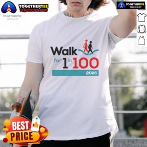 Good Walk For 1 In 100 2026 Event Awareness Campaign T-Shirt