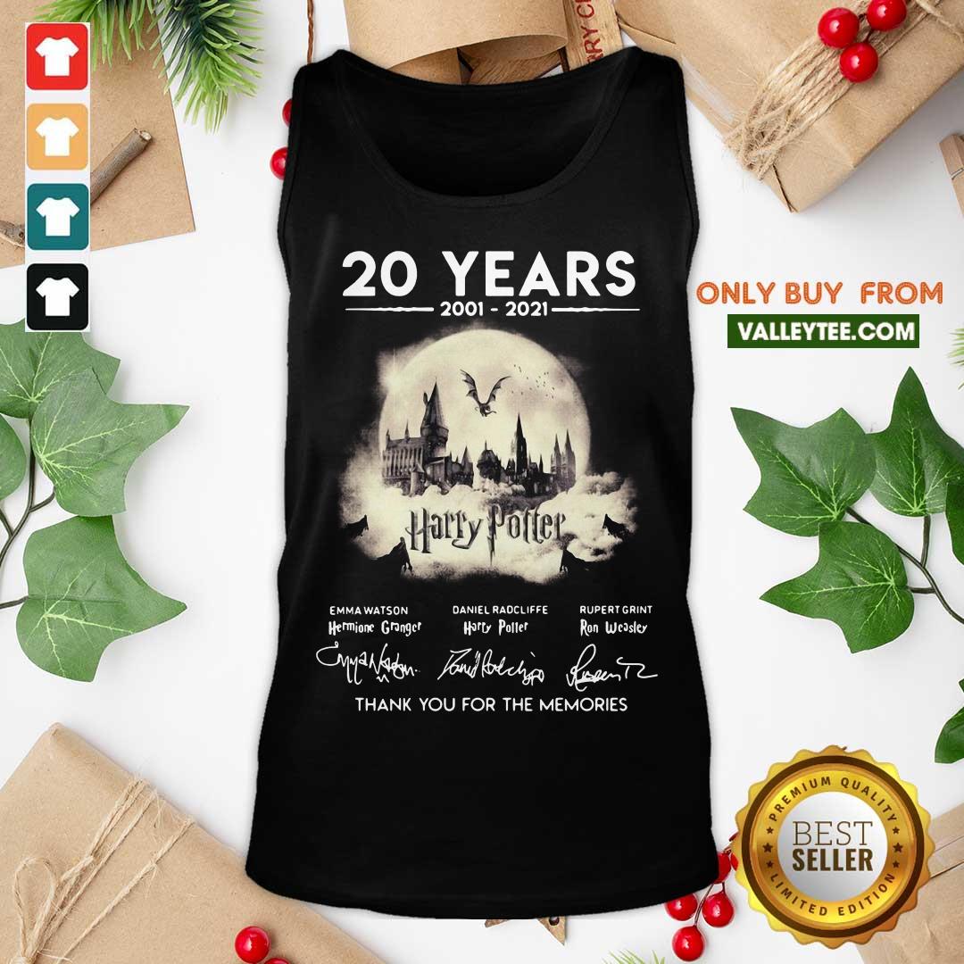Cute 20 Years 2001 2021 Harry Potter Thank You For The Memories Signatures Shirt - Image 4