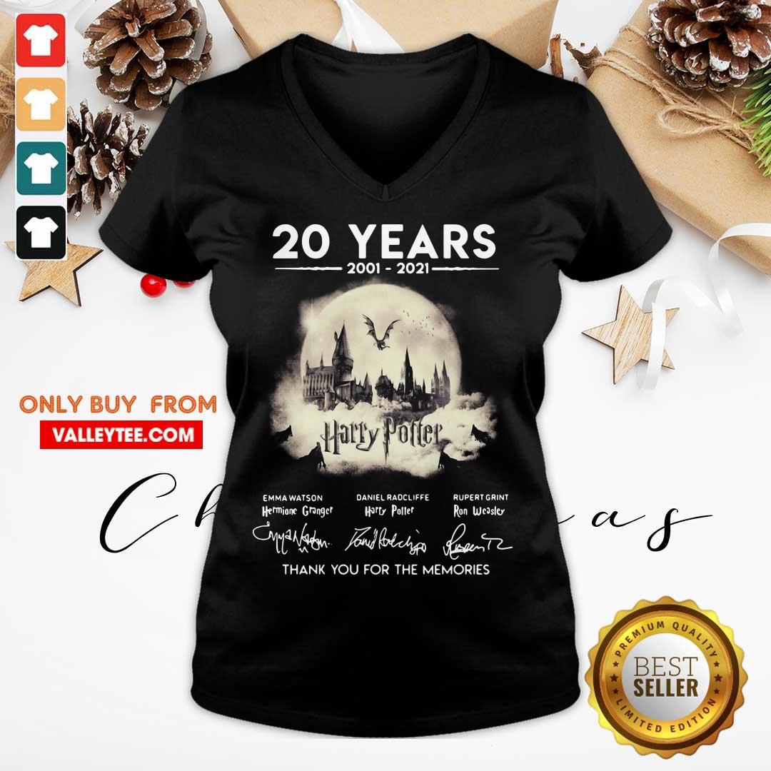 Cute 20 Years 2001 2021 Harry Potter Thank You For The Memories Signatures Shirt - Image 3