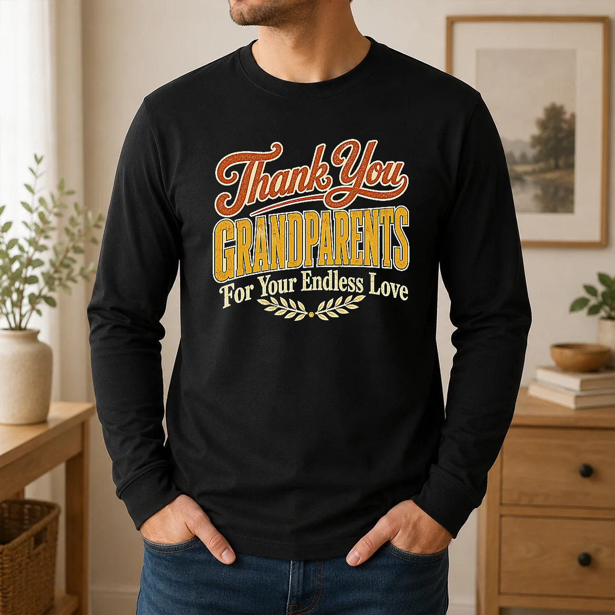 Hot Nice Grandparents Day Thank You Heartfelt Vector Shirt - Image 5