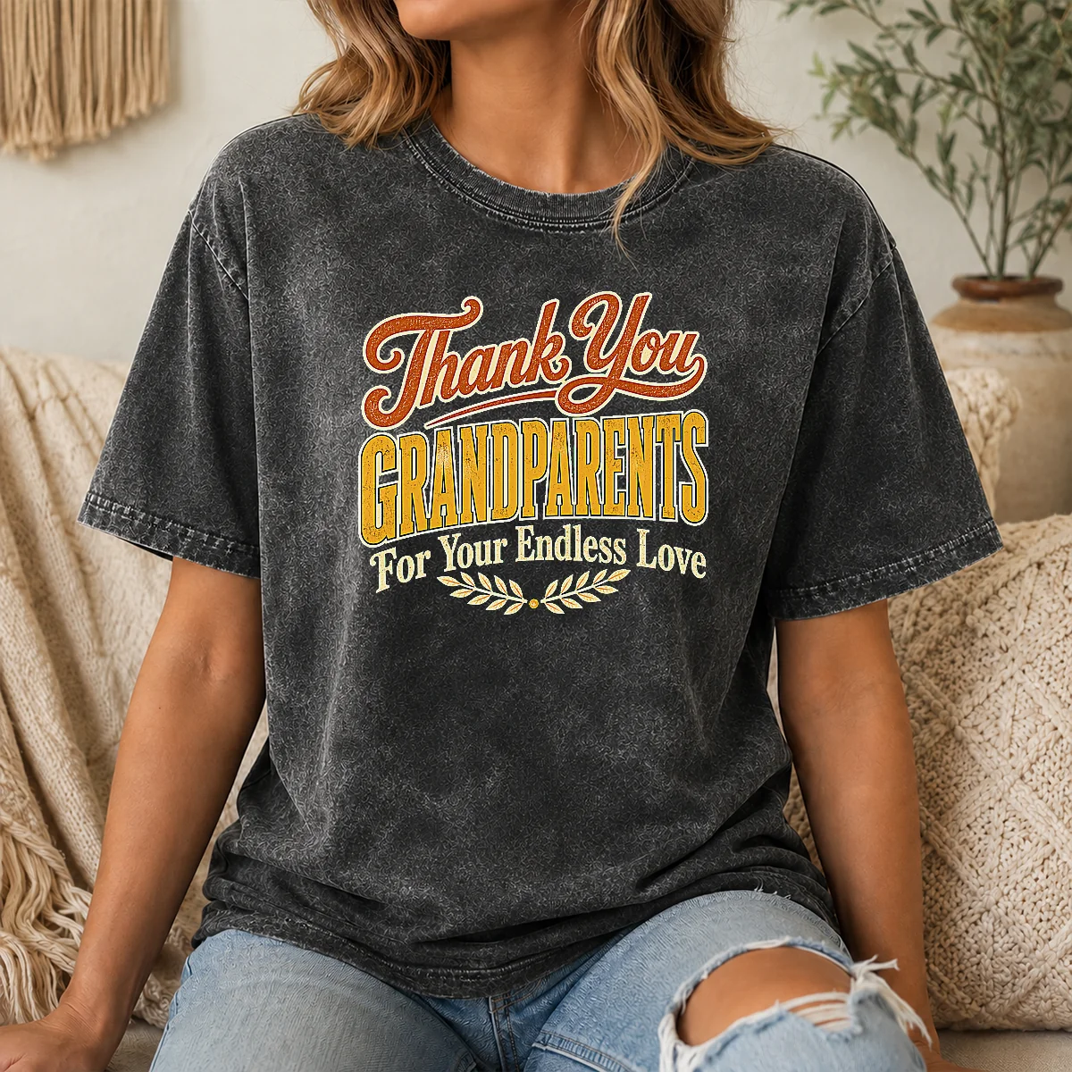 Hot Nice Grandparents Day Thank You Heartfelt Vector Shirt - Image 7