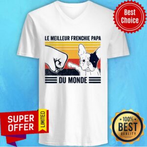 Alternative view of Le Meilleur Frenchie Papa Du Monde Vintage Shirt