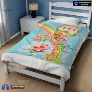 Alternative view of Official Strawberry Shortcake Cartoon With Friends Blanket Customize Blanket