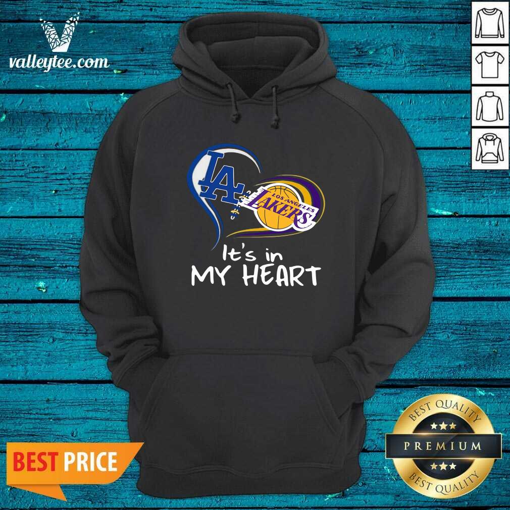 Sweet Los Angeles Raiders And Los Angeles Lakers Its In My Heart Shirt - Image 2