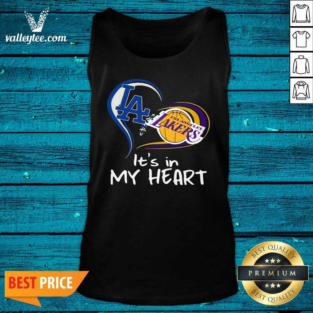 Sweet Los Angeles Raiders And Los Angeles Lakers Its In My Heart Shirt - Image 4