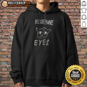 Alternative view of Hot Nightmare Eyes Cat Drawing Shirt