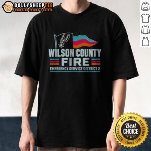 Hot San Antonio Spurs Wilson County Fire Emergency Service District 2 Team Logo Shirt